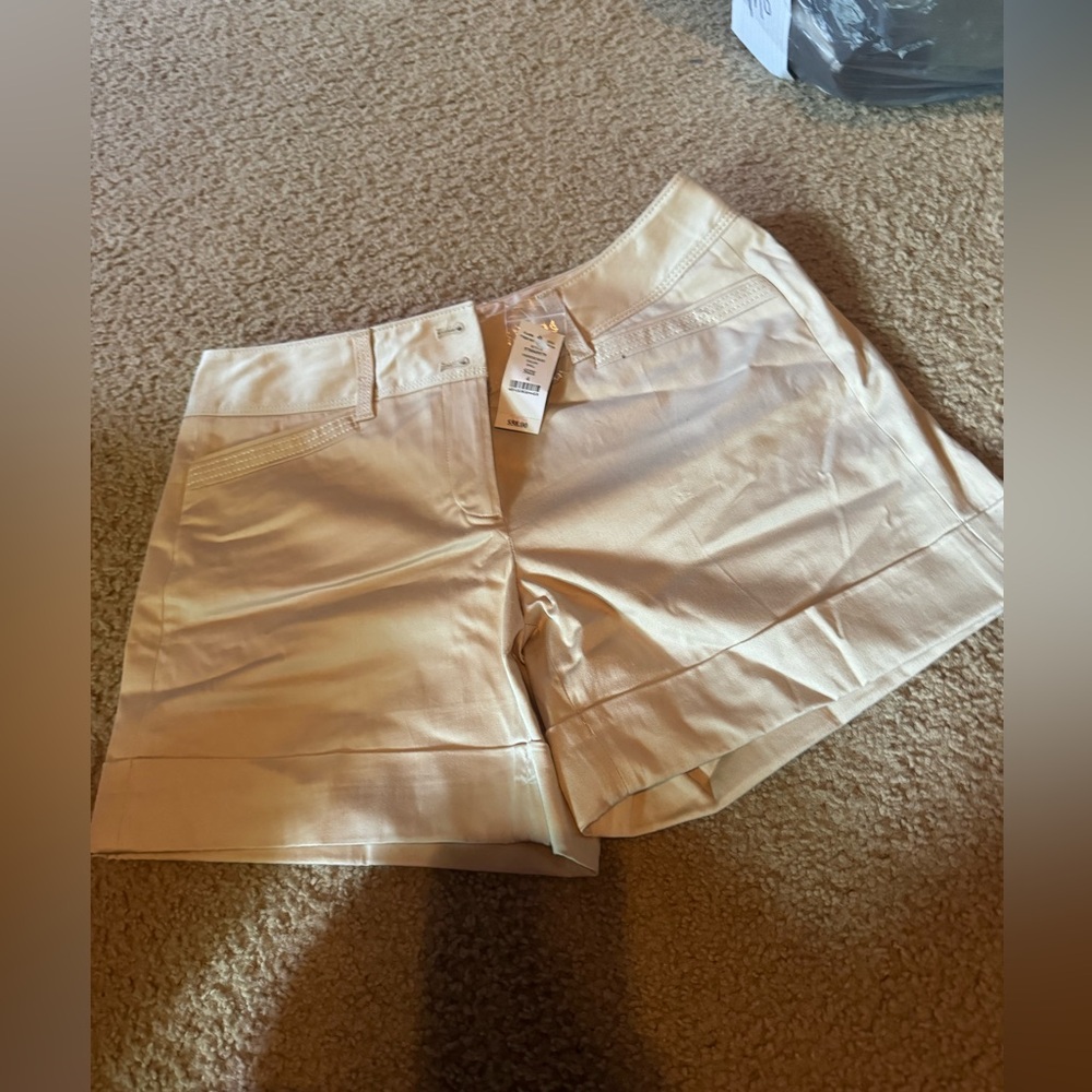 White House black market size 4 brand new tags on khaki shorts